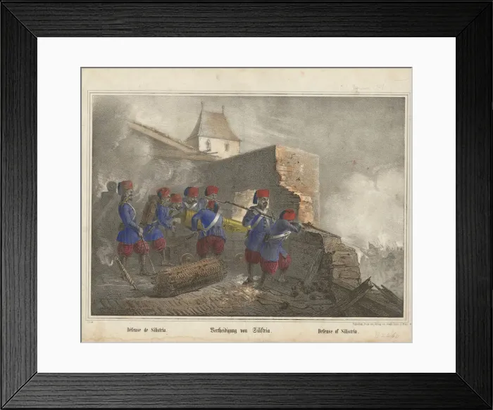 Framed Print : The Siege of Silistra, 1854. Artist: Scholz, Joseph (active 19th century) Framed Print : The Siege of Silistra, 1854. Artist: Scholz, Joseph (active 19th century)