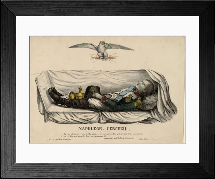 Framed Print : Napoleons coffin, c. 1840. Artist: Anonymous Framed Print : Napoleons coffin, c. 1840. Artist: Anonymous