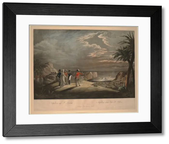 Framed Print : Napoleon Bonaparte on the island of Saint Helena. Artist: Rugendas, Johann Lorenz Framed Print : Napoleon Bonaparte on the island of Saint Helena. Artist: Rugendas, Johann Lorenz