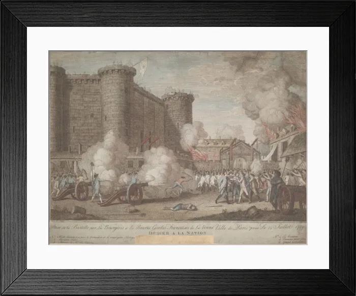 Framed Print : The Storming of the Bastille on 14 July 1789, 1789. Artist: Anonymous Framed Print : The Storming of the Bastille on 14 July 1789, 1789. Artist: Anonymous