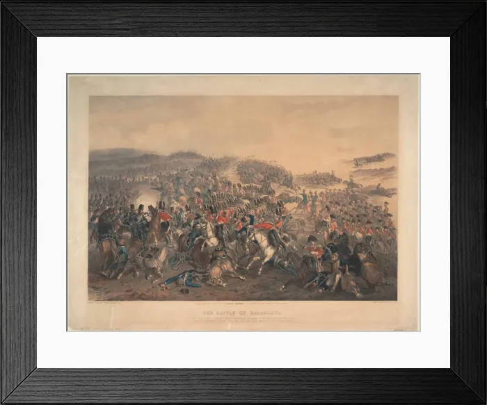 Framed Print : The Battle of Balaclava on 25 October 1854, 1855. Artist: Norie, Orlando (1832-1901) Framed Print : The Battle of Balaclava on 25 October 1854, 1855. Artist: Norie, Orlando (1832-1901)
