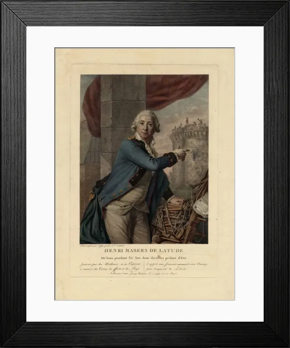 Framed Print : Portrait of Henri Masers de Latude (1725-1805), 1790 Framed Print : Portrait of Henri Masers de Latude (1725-1805), 1790