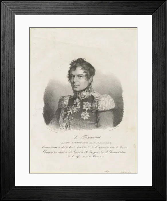 Framed Print : Graf Ivan Ivanovich Diebitsch-Zabalkansky, 1829. Artist: Anonymous Framed Print : Graf Ivan Ivanovich Diebitsch-Zabalkansky, 1829. Artist: Anonymous