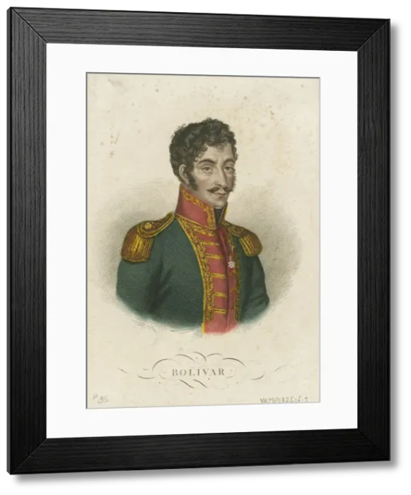 Framed Print : Simon Bolivar (1783-1830), 1825. Artist: Anonymous Framed Print : Simon Bolivar (1783-1830), 1825. Artist: Anonymous