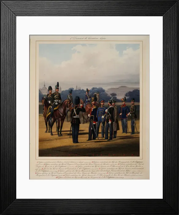 Framed Print : First Light Cavalry Division, 1867. Artist: Piratsky, Karl Karlovich (1813-1889) Framed Print : First Light Cavalry Division, 1867. Artist: Piratsky, Karl Karlovich (1813-1889)