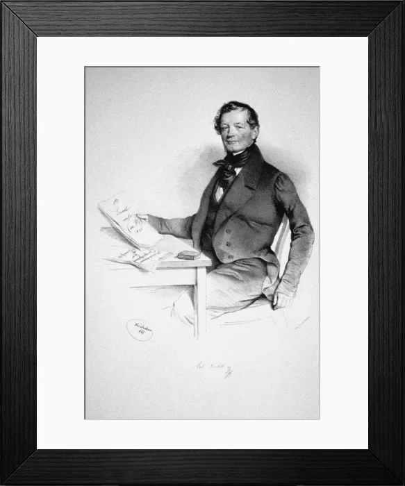 Framed Print : Portrait of the composer Anton Diabelli (1781-1858), 1841. Artist: Kriehuber, Josef Framed Print : Portrait of the composer Anton Diabelli (1781-1858), 1841. Artist: Kriehuber, Josef