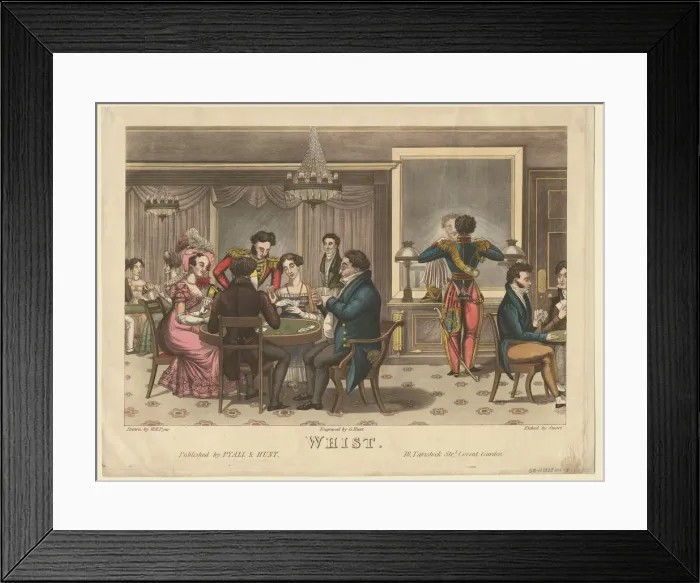 Framed Print : Whist, 1825. Artist: Pyne, William Henry (1769-1843) Framed Print : Whist, 1825. Artist: Pyne, William Henry (1769-1843)
