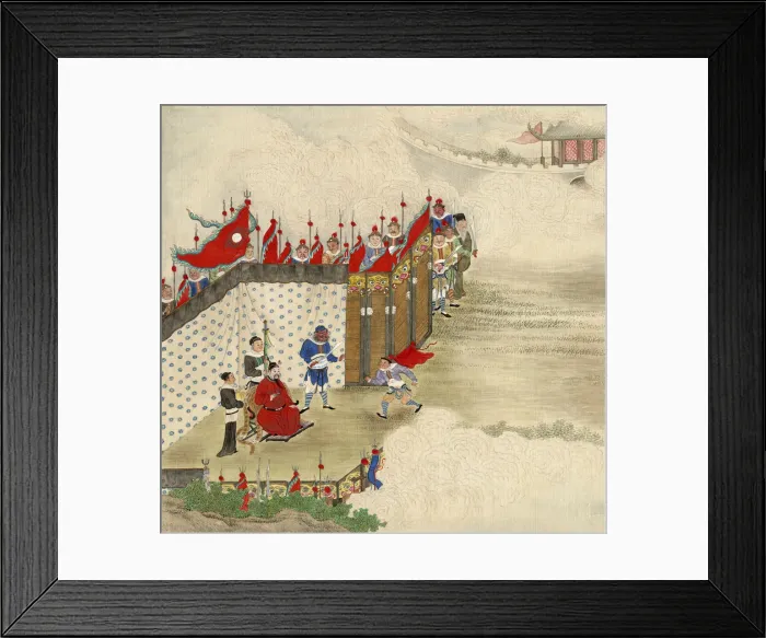 Framed Print : Chinese prince receiving courier, ca 1820. Artist: Chinese Master Framed Print : Chinese prince receiving courier, ca 1820. Artist: Chinese Master