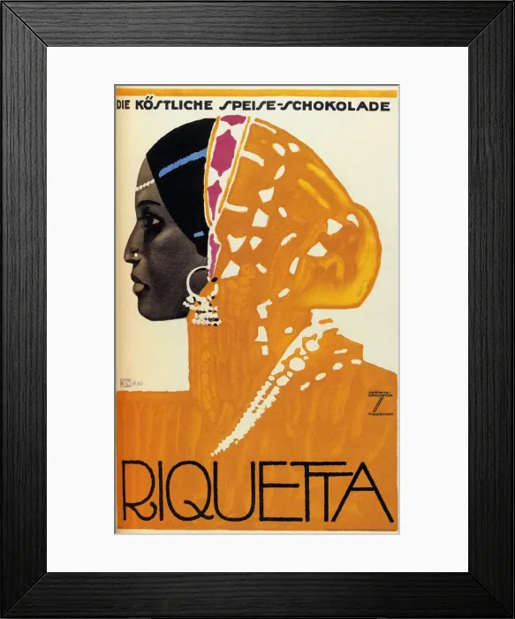 Framed Print : Riquetta Chocolate, 1925. Artist: Hohlwein, Ludwig (1874-1949) Framed Print : Riquetta Chocolate, 1925. Artist: Hohlwein, Ludwig (1874-1949)