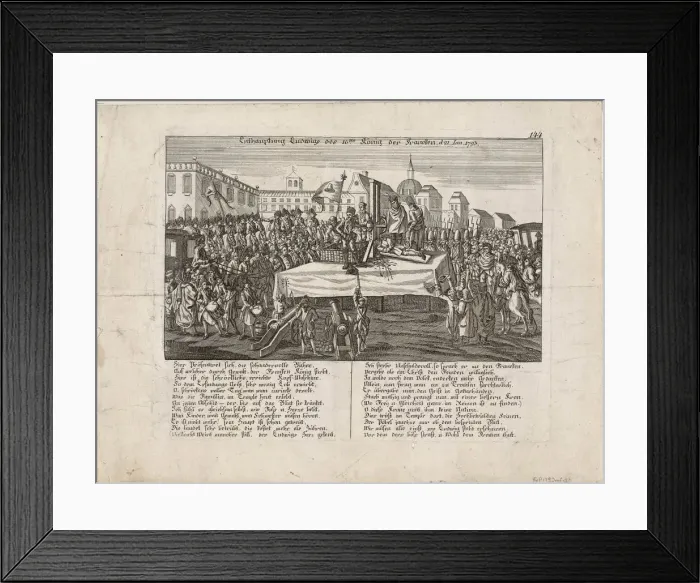 Framed Print : The Execution of Louis XVI on 21 January 1793, 1793. Artist: Anonymous