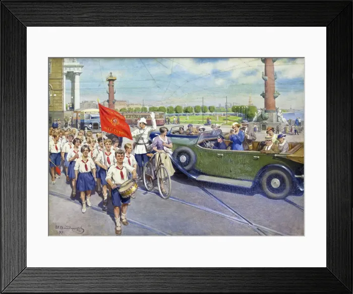 Framed Print : The foreign tourists in Leningrad Framed Print : The foreign tourists in Leningrad