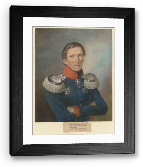 Framed Print : General Georg Wilhelm von Hofmann (1777-1860), 1838. Artist: Steffens, Carl Heinrich Framed Print : General Georg Wilhelm von Hofmann (1777-1860), 1838. Artist: Steffens, Carl Heinrich