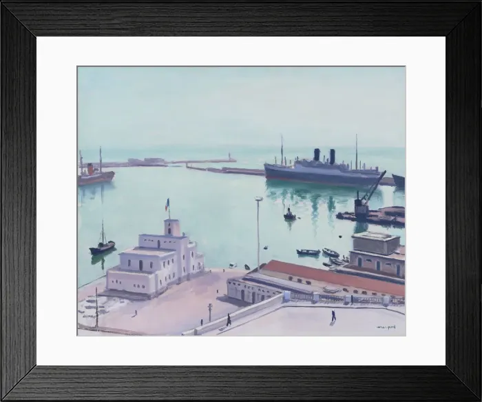 Framed Print : Port d Alger (La Douane ou l Amiraute)