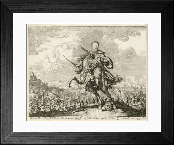 Framed Print : King John III Sobieski at the Battle of Khotyn on 11 November 1673, 1673. Artist Framed Print : King John III Sobieski at the Battle of Khotyn on 11 November 1673, 1673. Artist