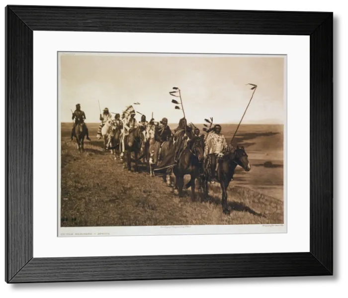 Framed Print : On the War Path - Atsina, 1908. Artist: John Andrew & Son Framed Print : On the War Path - Atsina, 1908. Artist: John Andrew & Son
