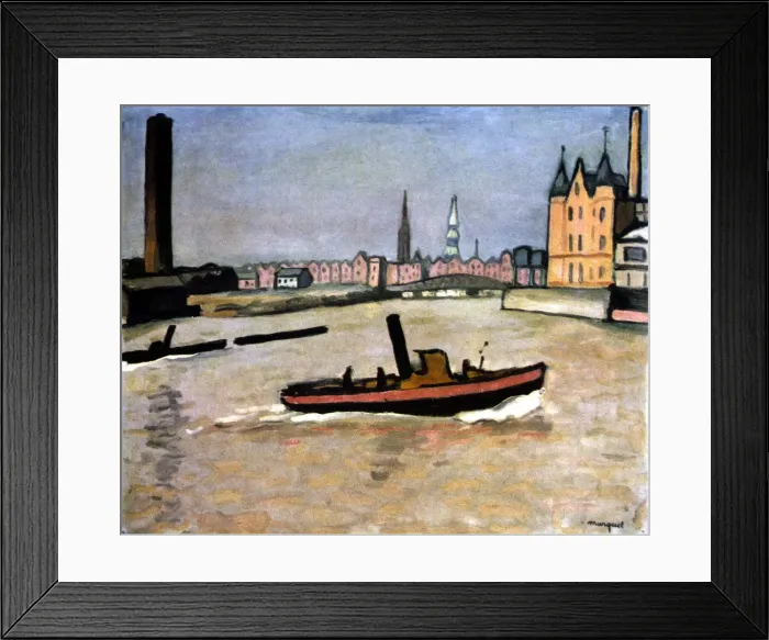 Framed Print : The Port of Hamburg, 1909. Artist: Albert Marquet Framed Print : The Port of Hamburg, 1909. Artist: Albert Marquet