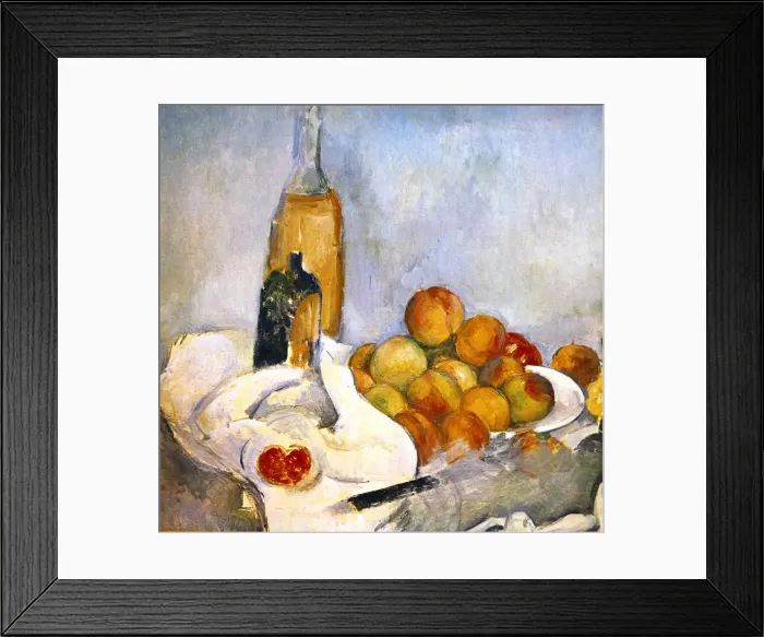 Framed Print : Bottles and Apples, c1870-1906. Artist: Paul Cezanne Framed Print : Bottles and Apples, c1870-1906. Artist: Paul Cezanne