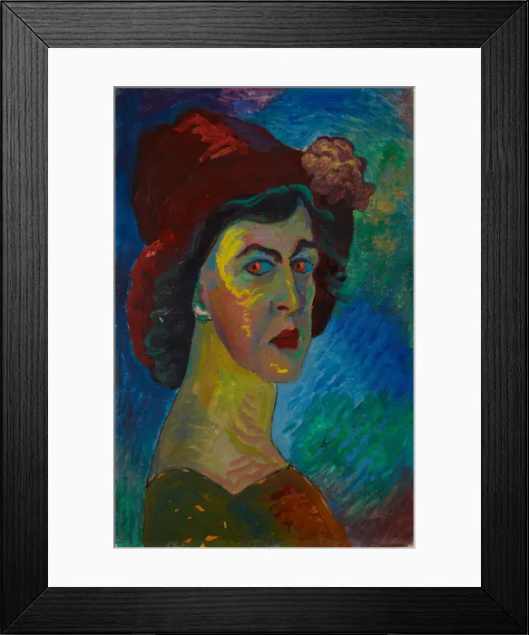 Framed Print : Self-Portrait. Artist: Verefkin, Marianne, von (1860-1938) Framed Print : Self-Portrait. Artist: Verefkin, Marianne, von (1860-1938)