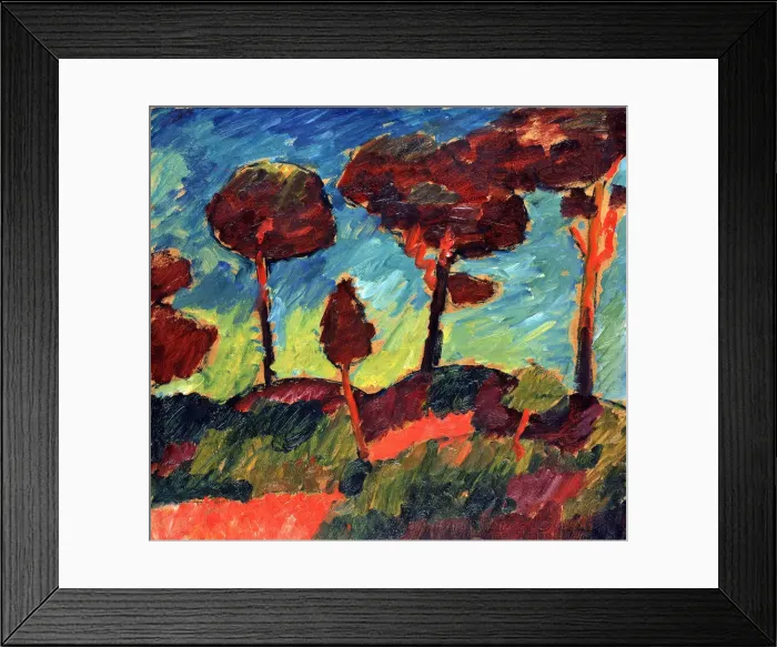 Framed Print : Pines in Prerow. Artist: Javlensky, Alexei, von (1864-1941) Framed Print : Pines in Prerow. Artist: Javlensky, Alexei, von (1864-1941)