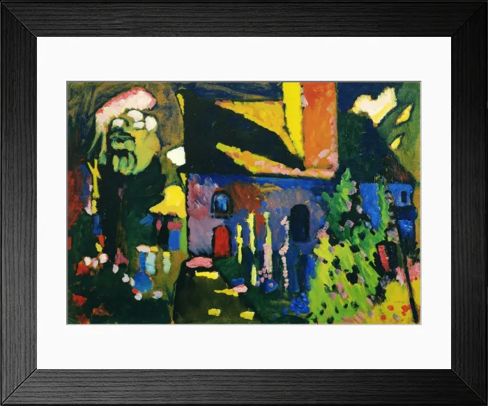 Framed Print : Church at Murnau. Artist: Kandinsky, Wassily Vasilyevich (1866-1944) Framed Print : Church at Murnau. Artist: Kandinsky, Wassily Vasilyevich (1866-1944)