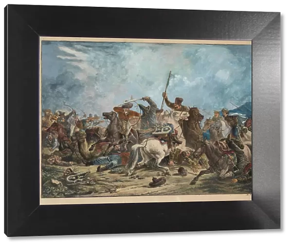 Battle between the Kirghiz and Cossacks. Artist: Orlowski (Orlovsky), Alexander Osipovich