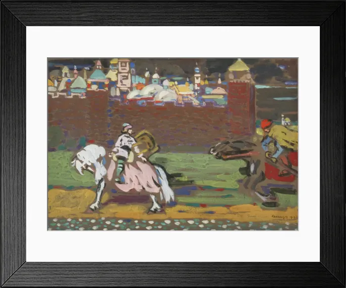 Framed Print : The Crusaders. Artist: Kandinsky, Wassily Vasilyevich (1866-1944) Framed Print : The Crusaders. Artist: Kandinsky, Wassily Vasilyevich (1866-1944)