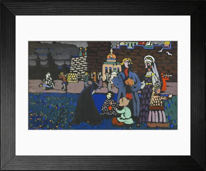Framed Print : Funeral. Artist: Kandinsky, Wassily Vasilyevich (1866-1944) Framed Print : Funeral. Artist: Kandinsky, Wassily Vasilyevich (1866-1944)