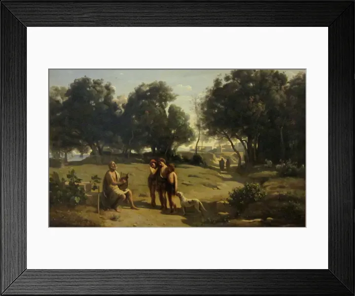 Framed Print : Homer and the Shepherds. Artist: Corot, Jean-Baptiste Camille (1796-1875) Framed Print : Homer and the Shepherds. Artist: Corot, Jean-Baptiste Camille (1796-1875)