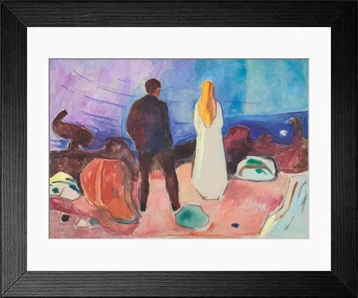Framed Print : Two Human Beings. The Lonely Ones. Artist: Munch, Edvard (1863-1944) Framed Print : Two Human Beings. The Lonely Ones. Artist: Munch, Edvard (1863-1944)