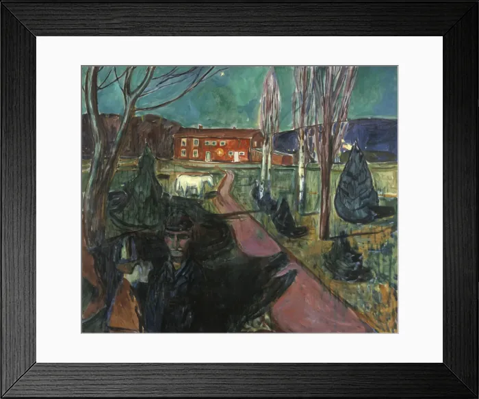 Framed Print : Evening Mood. Artist: Munch, Edvard (1863-1944) Framed Print : Evening Mood. Artist: Munch, Edvard (1863-1944)