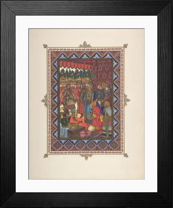 Framed Print : Illustration for the Fairy tale Marya Morevna, c. 1925. Artist: Zvorykin, Boris Vasilievich Framed Print : Illustration for the Fairy tale Marya Morevna, c. 1925. Artist: Zvorykin, Boris Vasilievich