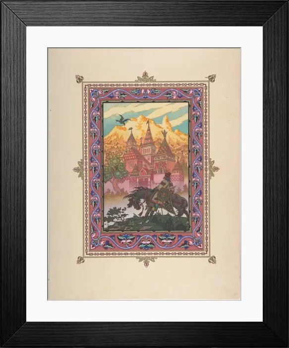 Framed Print : Illustration for the Fairy tale Marya Morevna, c. 1925. Artist: Zvorykin, Boris Vasilievich Framed Print : Illustration for the Fairy tale Marya Morevna, c. 1925. Artist: Zvorykin, Boris Vasilievich