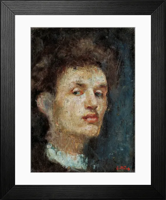 Framed Print : Self-Portrait. Artist: Munch, Edvard (1863-1944) Framed Print : Self-Portrait. Artist: Munch, Edvard (1863-1944)