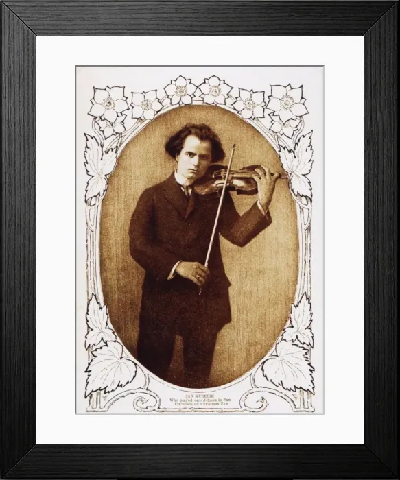 Framed Print : Jan Kubelik playing on Christmas eve in San Francisco, 1912, 1912. Artist: Anonymous Framed Print : Jan Kubelik playing on Christmas eve in San Francisco, 1912, 1912. Artist: Anonymous