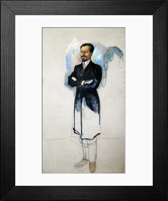 Framed Print : Portrait of Ernest Thiel (1859-1947). Artist: Munch, Edvard (1863-1944) Framed Print : Portrait of Ernest Thiel (1859-1947). Artist: Munch, Edvard (1863-1944)