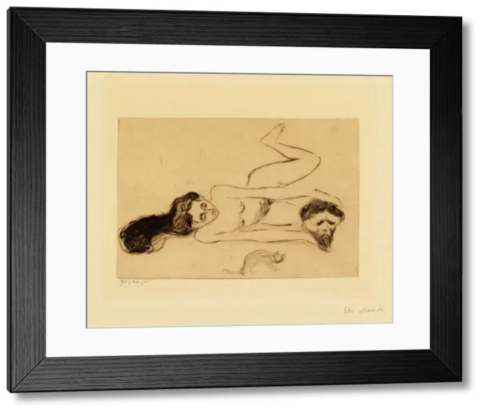 Framed Print : The Cat. Artist: Munch, Edvard (1863-1944)