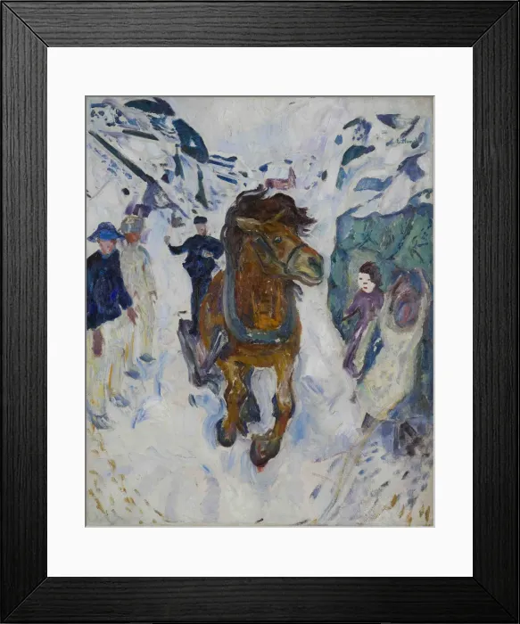 Framed Print : Galloping Horse. Artist: Munch, Edvard (1863-1944) Framed Print : Galloping Horse. Artist: Munch, Edvard (1863-1944)