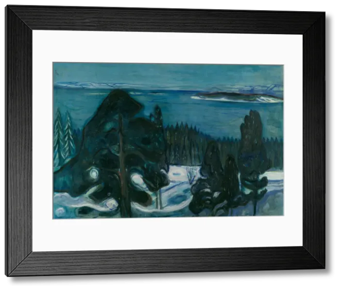 Framed Print : Winter Night. Artist: Munch, Edvard (1863-1944) Framed Print : Winter Night. Artist: Munch, Edvard (1863-1944)