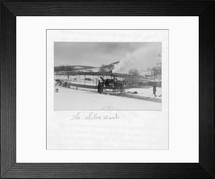 Framed Print : The Silver Dart AEA Drome No. 4 by Alexander Graham Bell, 1908. Artist: Anonymous Framed Print : The Silver Dart AEA Drome No. 4 by Alexander Graham Bell, 1908. Artist: Anonymous