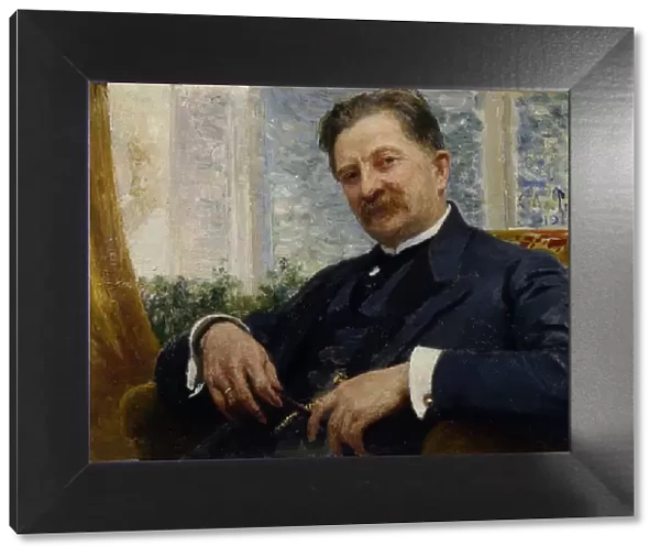 Portrait of Y. M. Vengerov, 1916. Artist: Repin, Ilya Yefimovich (1844-1930)