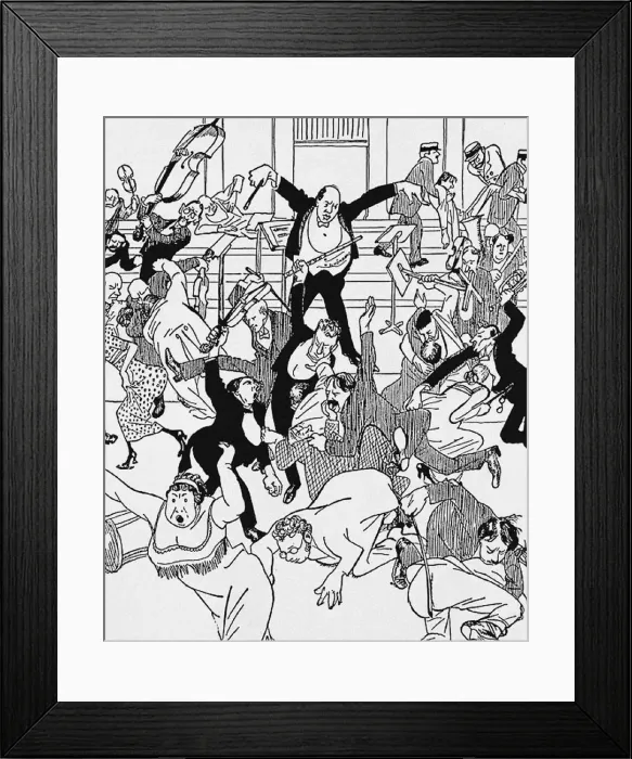 Framed Print : Caricature on Schoenbergs Chamber Symphony No 1 on 31 March 1913 in Vienna, 1913 Framed Print : Caricature on Schoenbergs Chamber Symphony No 1 on 31 March 1913 in Vienna, 1913
