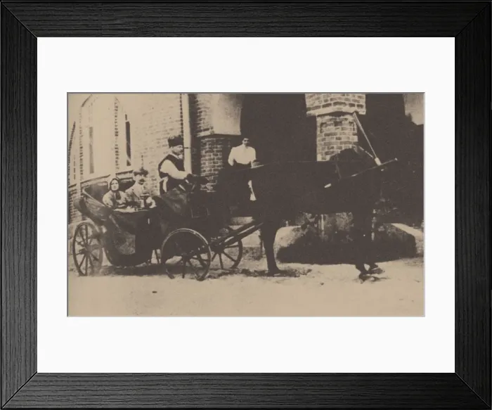 Framed Print : Moura Budberg with her first husband von Benckendorf in a carriage at their Estonian estate, 1912 Framed Print : Moura Budberg with her first husband von Benckendorf in a carriage at their Estonian estate, 1912