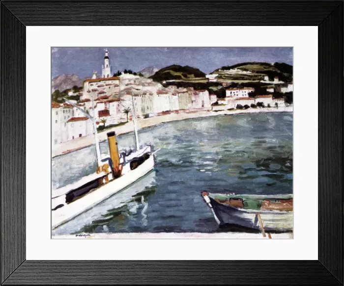 Framed Print : Harbour at Menton, 1905. Artist: Albert Marquet Framed Print : Harbour at Menton, 1905. Artist: Albert Marquet