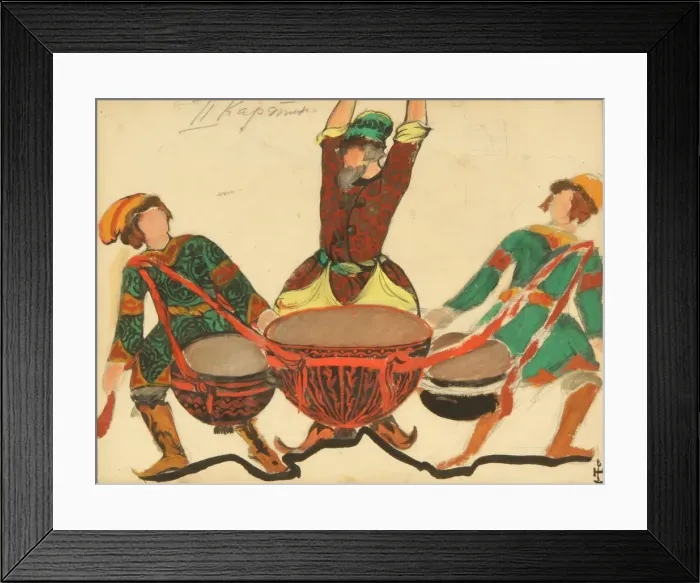 Framed Print : Costume design for the opera Snow Maiden by N. Rimsky-Korsakov, 1919. Artist: Roerich