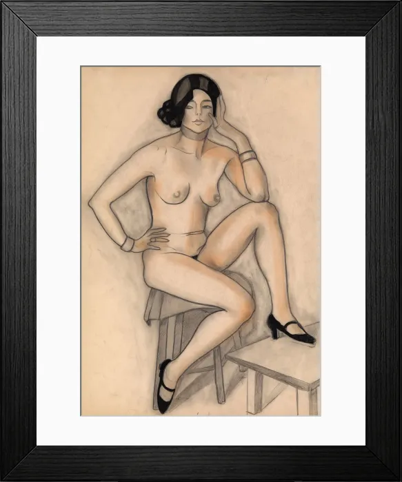 Framed Print : Nude. Artist: Sudeykin, Sergei Yurievich (1882-1946) Framed Print : Nude. Artist: Sudeykin, Sergei Yurievich (1882-1946)