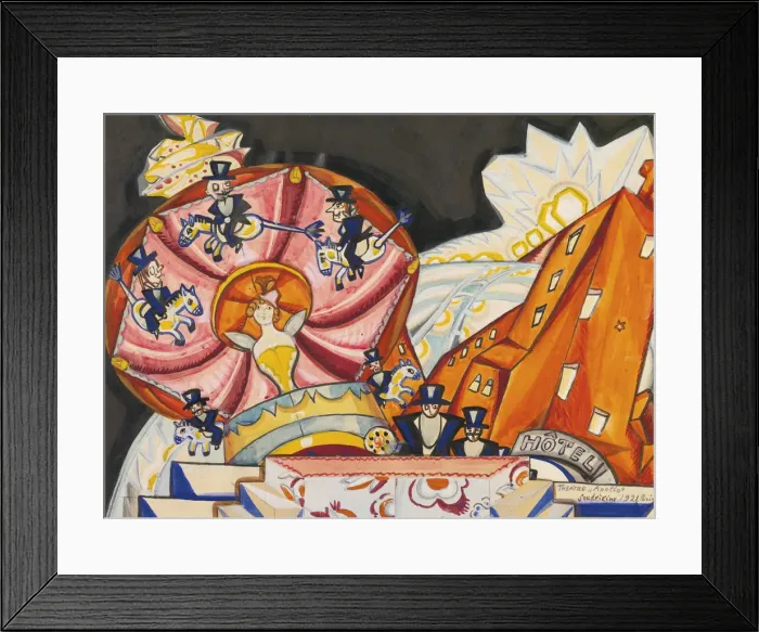 Framed Print : Le theatre Apollo, Paris, 1921. Artist: Sudeykin, Sergei Yurievich (1882-1946) Framed Print : Le theatre Apollo, Paris, 1921. Artist: Sudeykin, Sergei Yurievich (1882-1946)