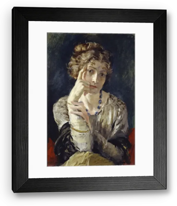 Framed Print : Portrait of Henriette, the artists wife, 1915 Framed Print : Portrait of Henriette, the artists wife, 1915