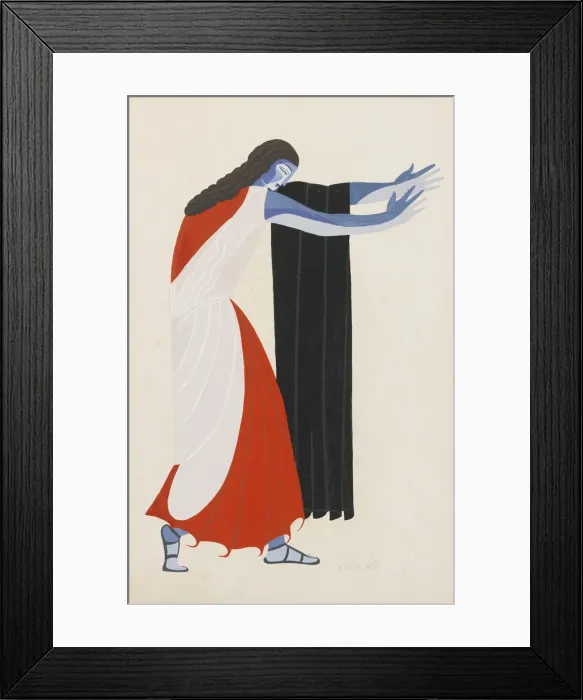Framed Print : Costume design for the play Seven Against Thebes by Aeschylus, 1925. Artist: Exter Framed Print : Costume design for the play Seven Against Thebes by Aeschylus, 1925. Artist: Exter