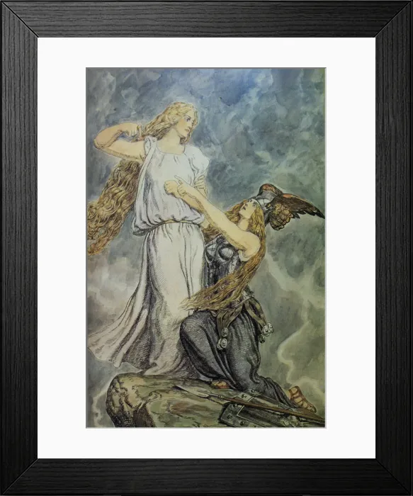 Framed Print : Brünnhilde and Waltraute, Gotterdammerung, Act 1, 1900 Framed Print : Brünnhilde and Waltraute, Gotterdammerung, Act 1, 1900
