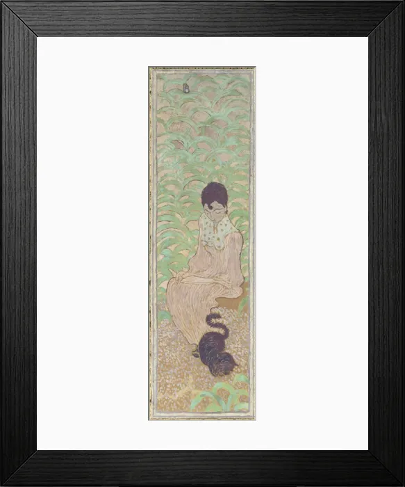 Framed Print : Women in the Garden: Seated Woman with a Cat, 1891 Framed Print : Women in the Garden: Seated Woman with a Cat, 1891